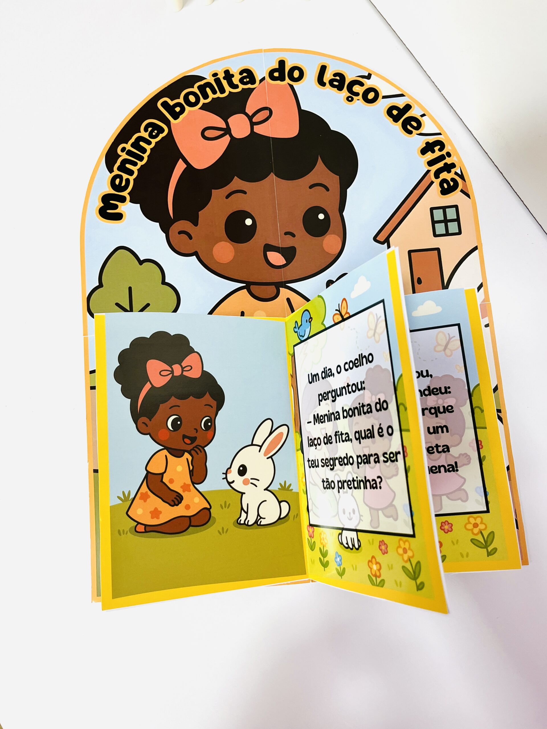 Livro 3D Menina Bonita do Laço de Fita – Atividade de Literatura Infantil em PDF - Imagem 3