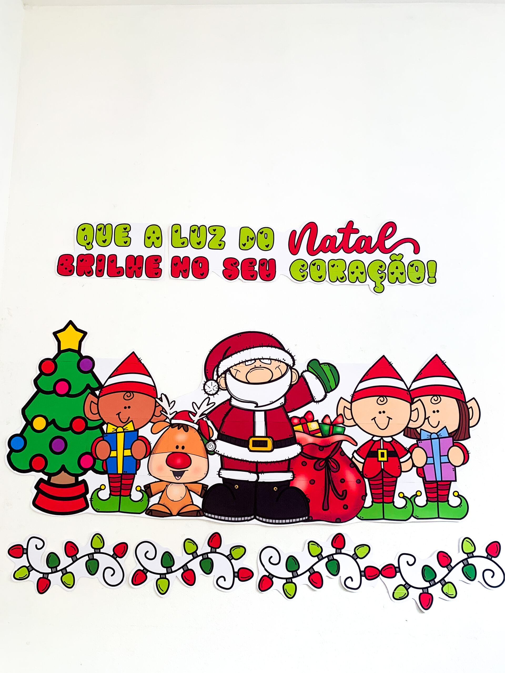 Painel Luz do Natal para Imprimir em PDF – Decoração Natalina para Escola - Imagem 2