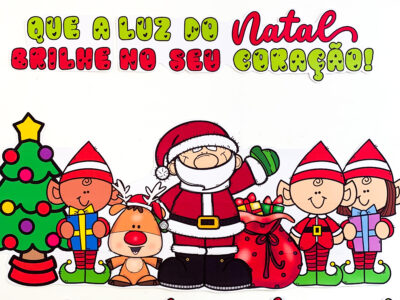 Painel Luz do Natal para Imprimir em PDF – Decoração Natalina para Escola