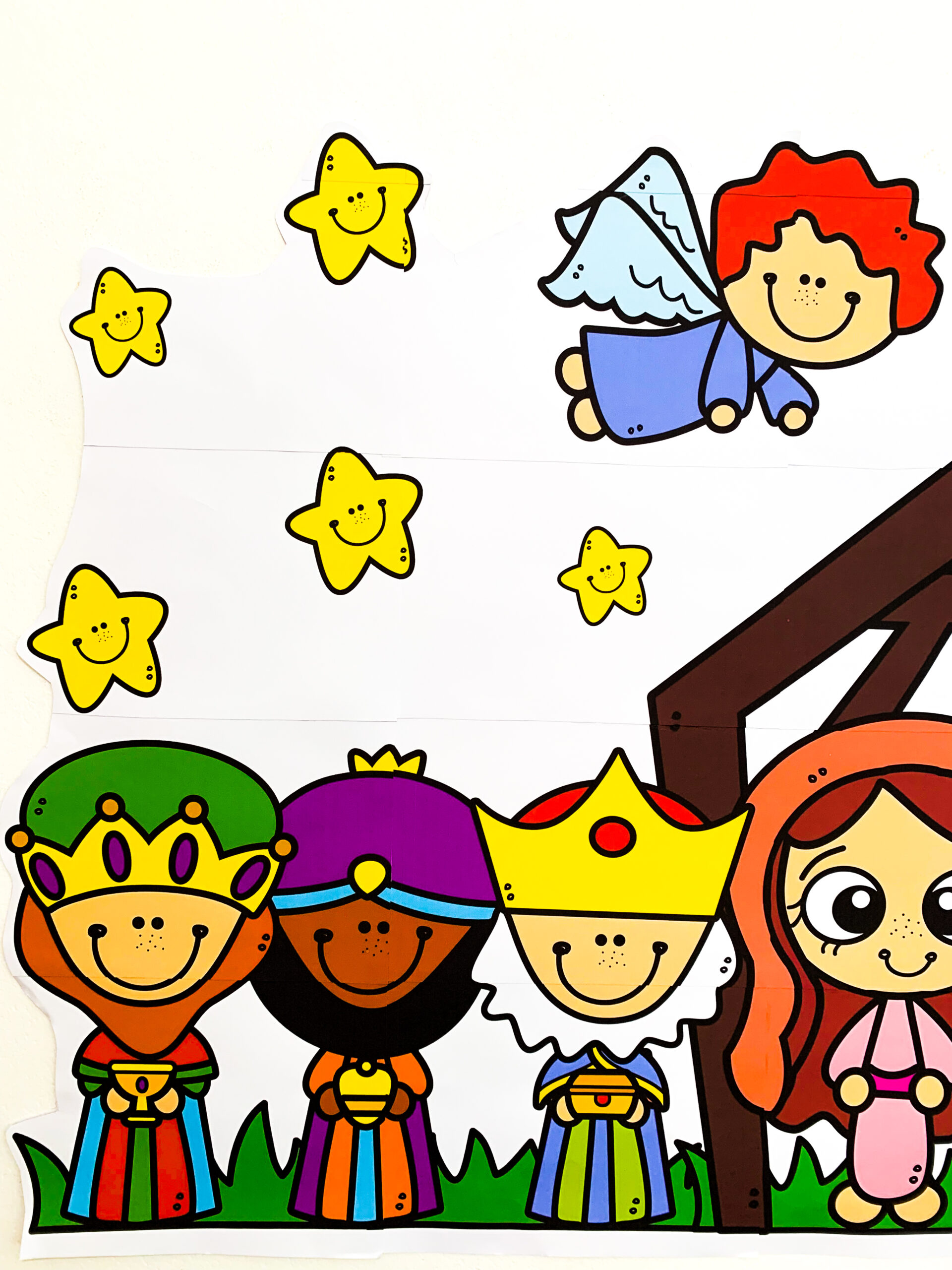 Painel de Natal Cristão em PDF para Imprimir com Presépio - Imagem 3