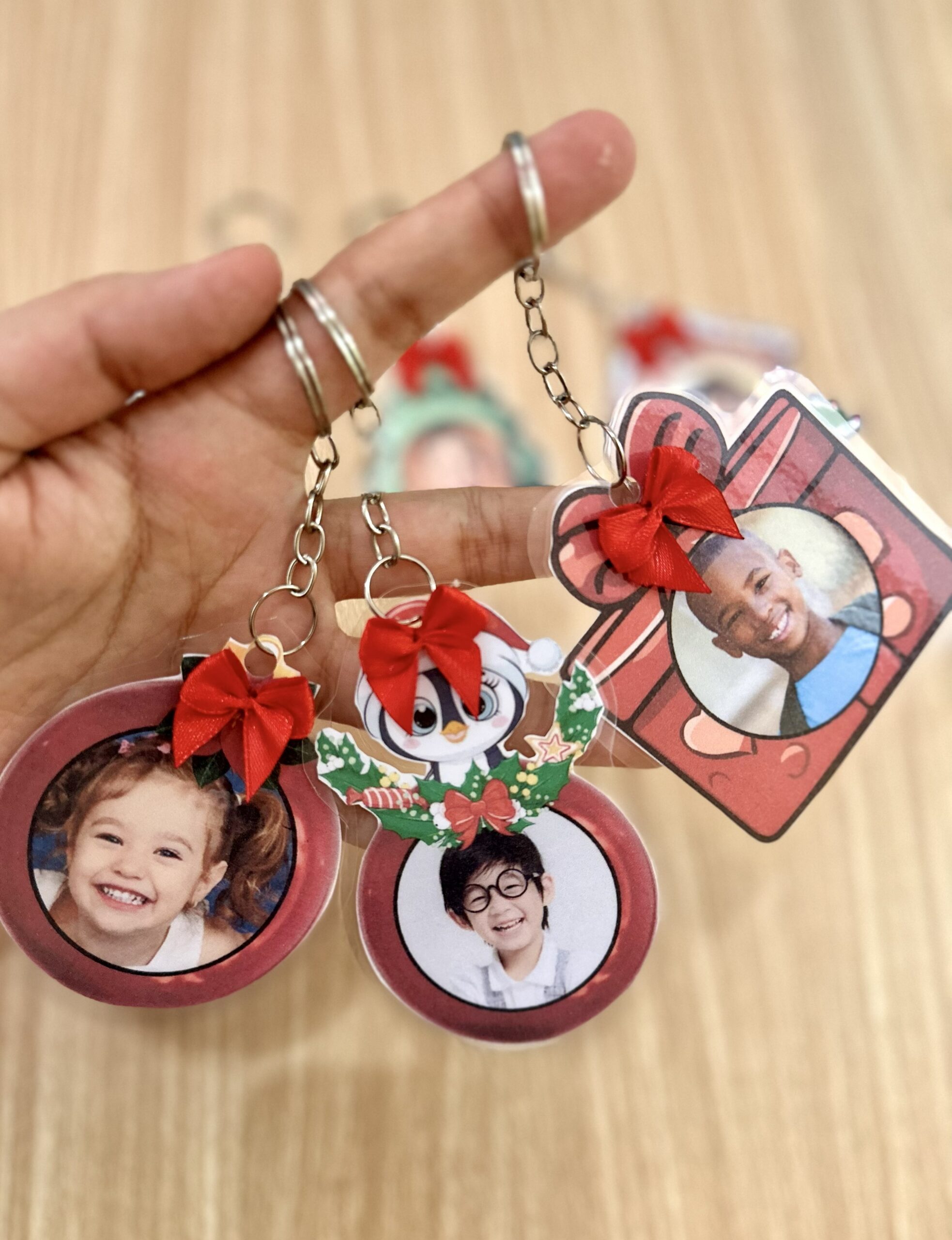 Chaveiros de Natal Personalizados com Foto da Criança – 6 Modelos para Imprimir - Imagem 3