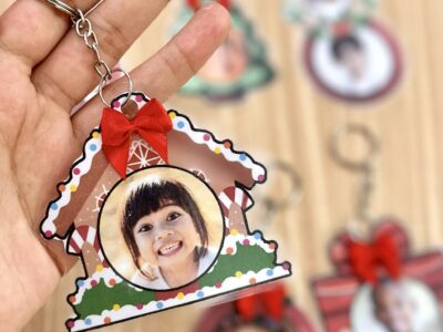 Chaveiros de Natal Personalizados com Foto da Criança – 6 Modelos para Imprimir
