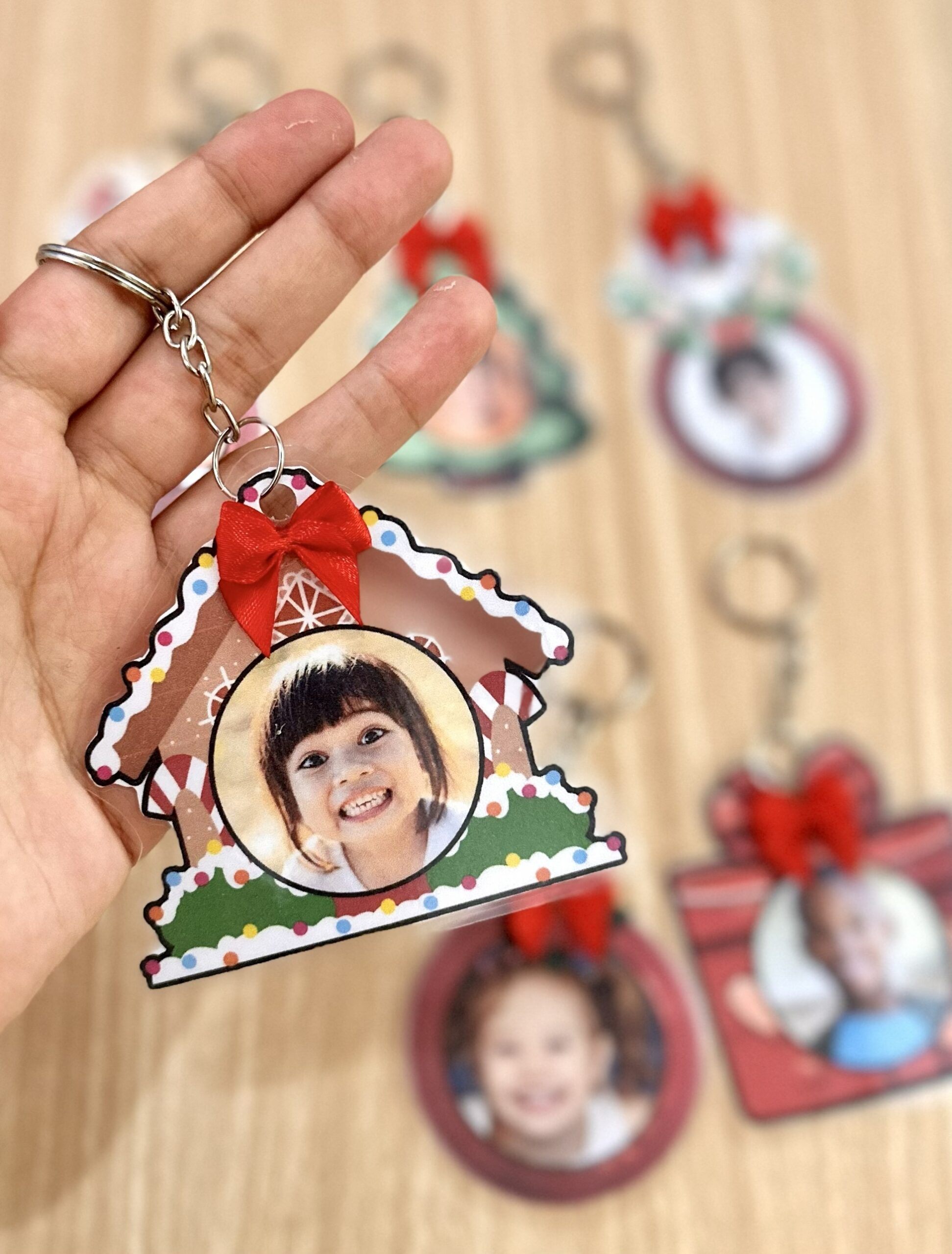 Chaveiros de Natal Personalizados com Foto da Criança – 6 Modelos para Imprimir