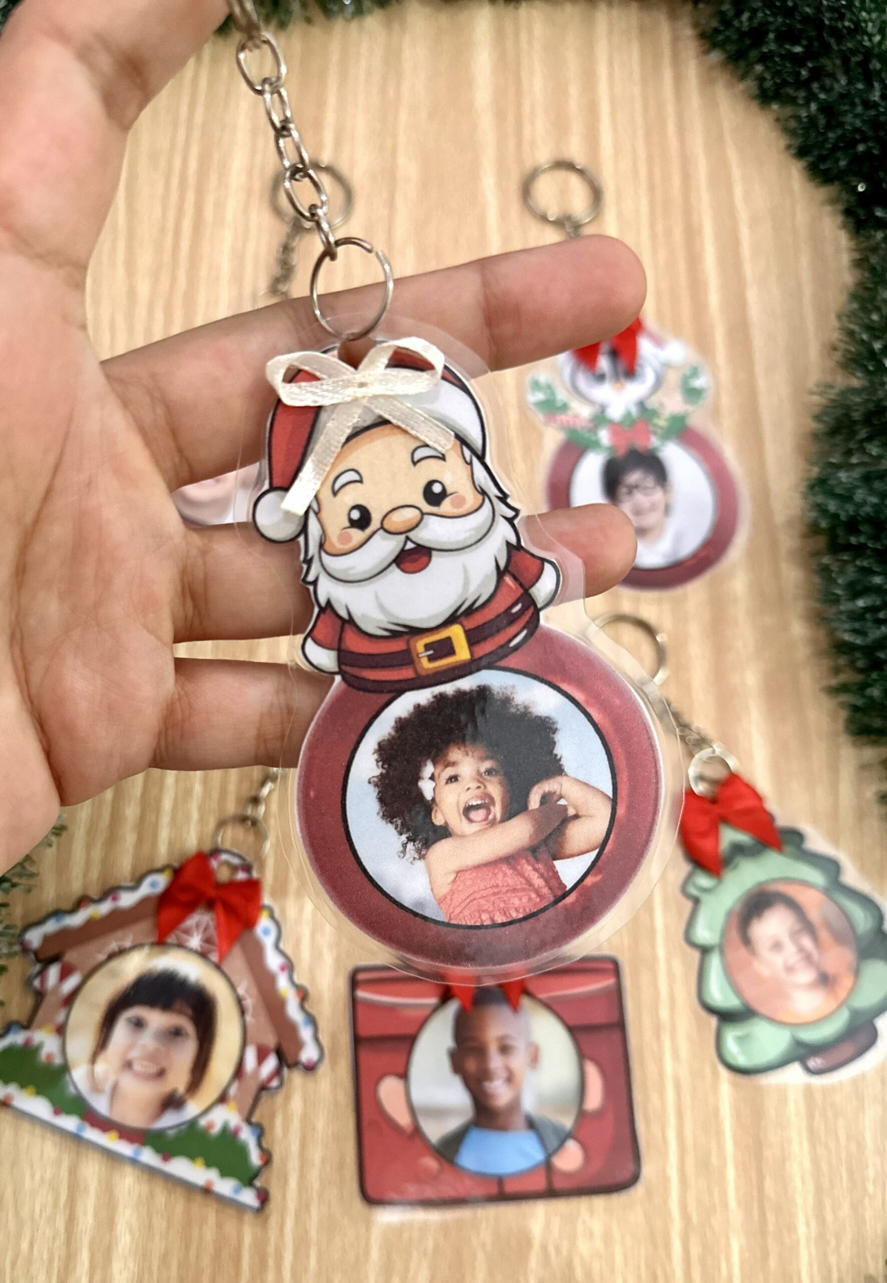 Chaveiros de Natal Personalizados com Foto da Criança – 6 Modelos para Imprimir - Imagem 2