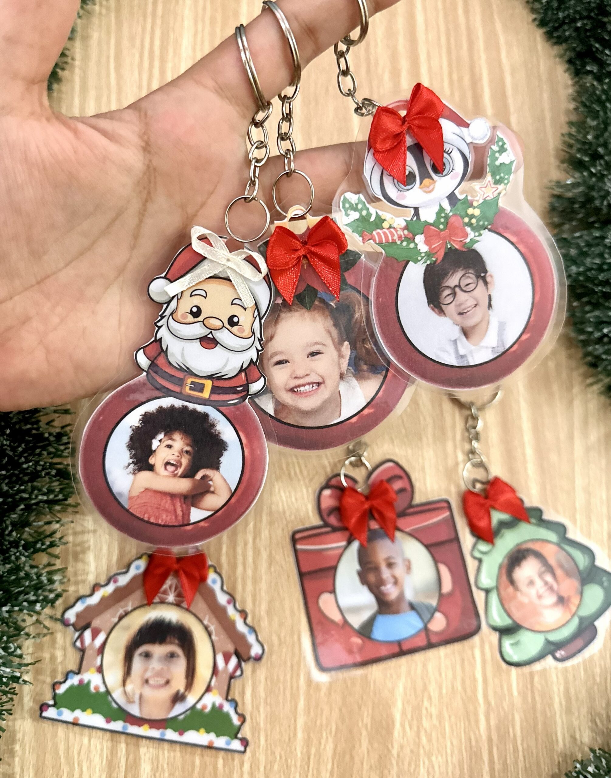 Chaveiros de Natal Personalizados com Foto da Criança – 6 Modelos para Imprimir - Imagem 4