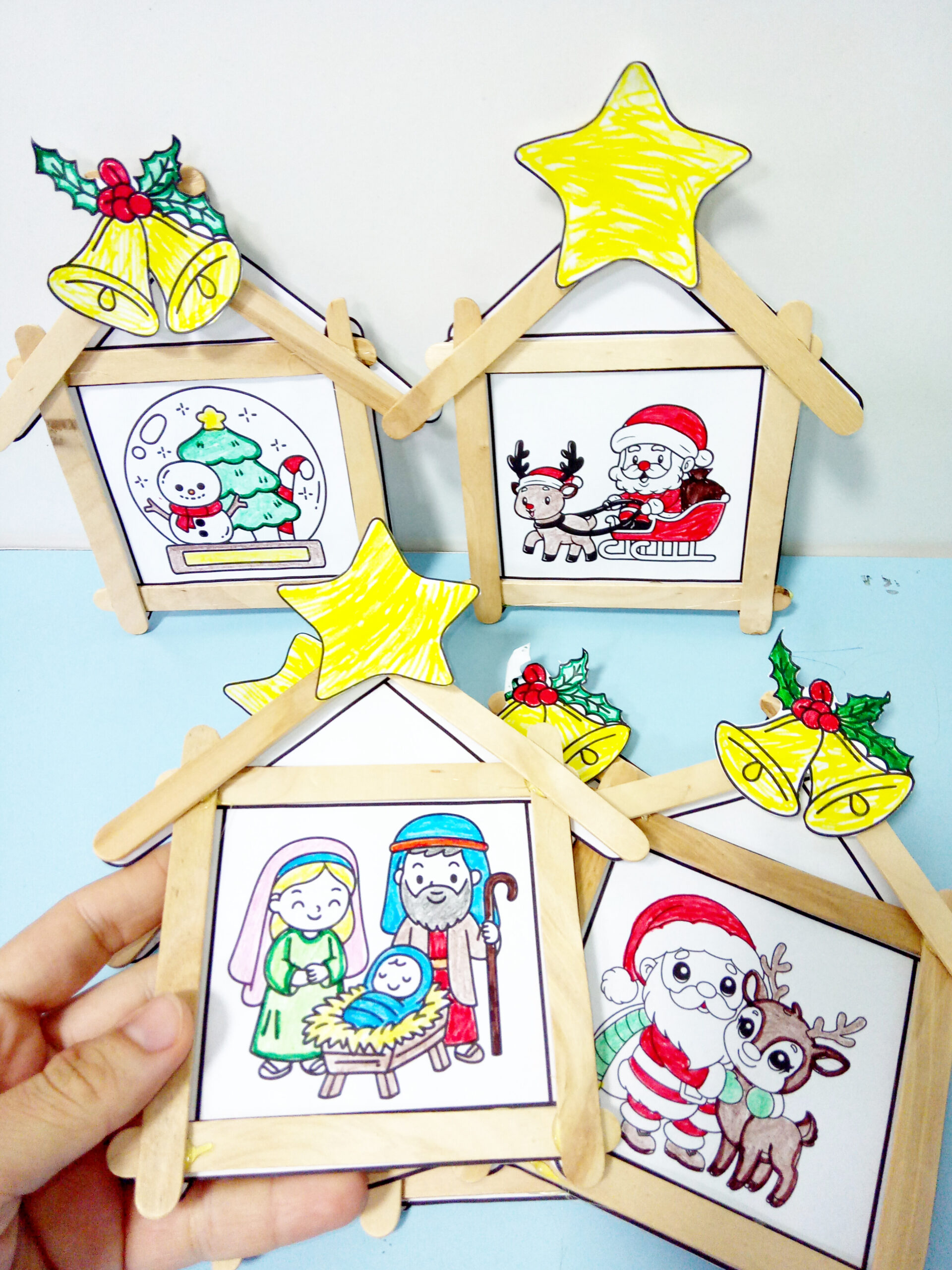 Casinha de Natal para Montar e Colorir – Atividade Interativa em PDF