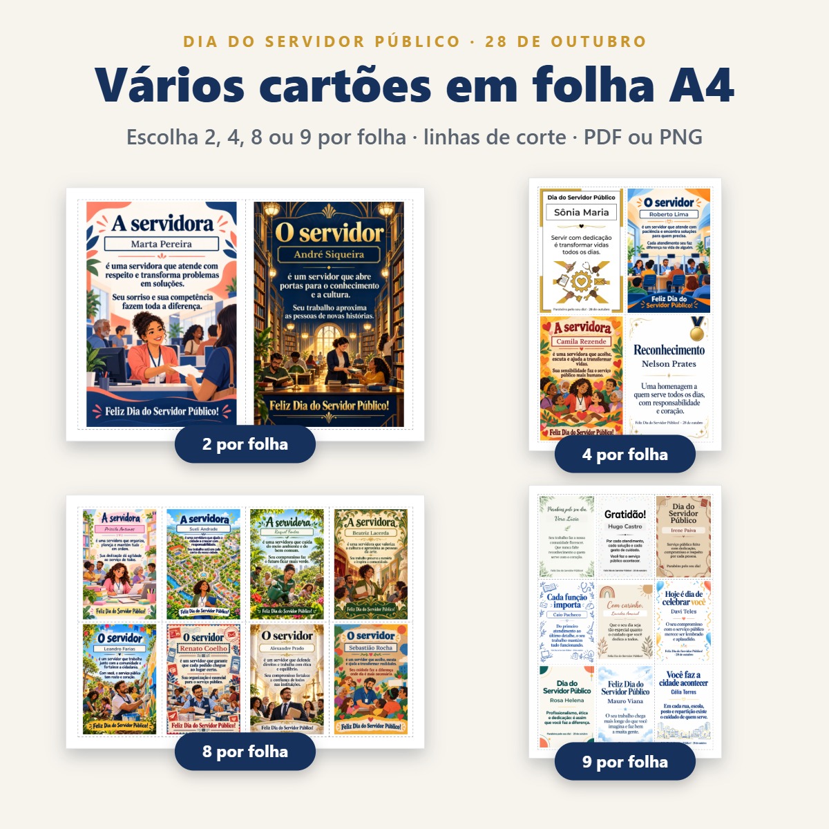 Cartazes Dia do Servidor Público – Homenagens Personalizadas com o Nome de Cada Um - Imagem 6