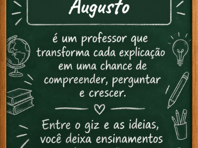 Cartazes do Professor – Homenagens Personalizadas com o Nome de Cada Um