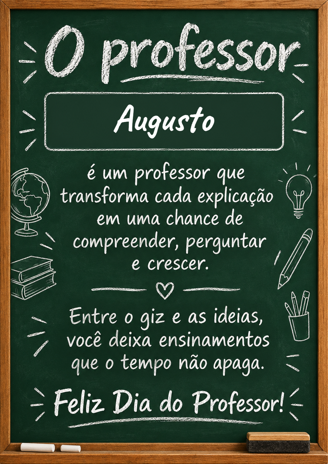 Cartazes do Professor – Homenagens Personalizadas com o Nome de Cada Um