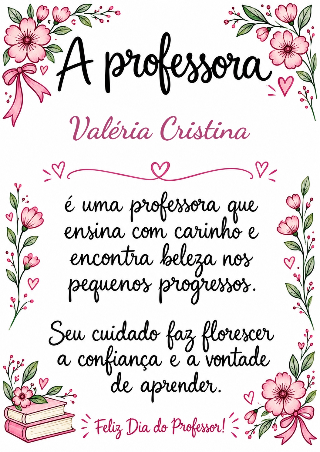 Cartazes do Professor – Homenagens Personalizadas com o Nome de Cada Um - Imagem 2